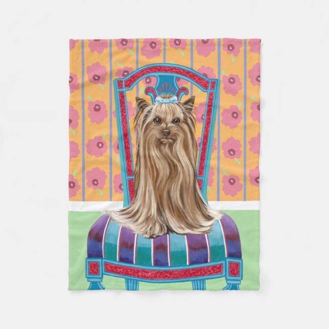 Crown Princess Yorkie Fleecedecke (Vorderseite)
