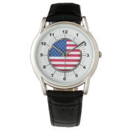 Crown Protector Black Leather Strap Armbanduhr
