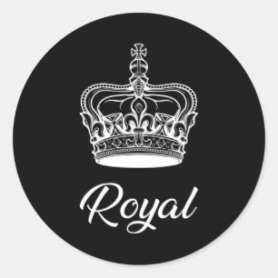 Crown Queen Princess Gold Royal Funny Gift Idee Runder Aufkleber