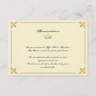 Crown Regency in Gold und Elfenbein Begleitkarte