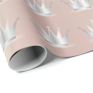 Crown Rose Gold Silberprinzessin Sweet 16. Geschenkpapier