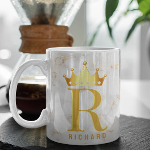 Crown Royal Initial Letter Monogram Name Marble Kaffeetasse
