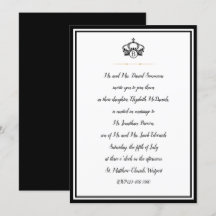 Crown Royal Schwarz-weiß and Gold Wedding