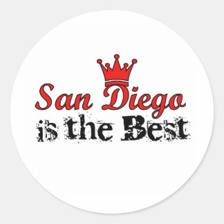 Crown San Diego Runder Aufkleber