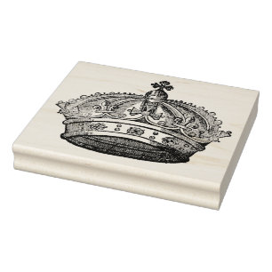 Crown Vintage Art Stamp Königs Gummistempel