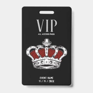 Crown VIP-Abzeichen Ausweis