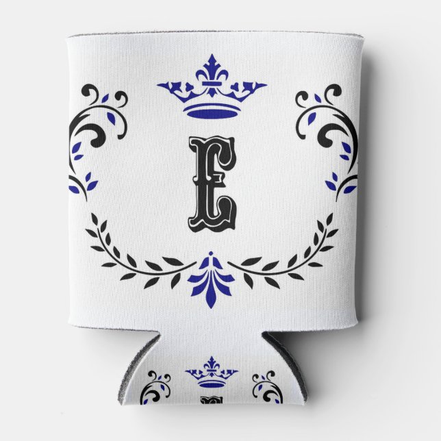 Crown Wreath Monogram 'E' Dosenkühler (Vorderseite)