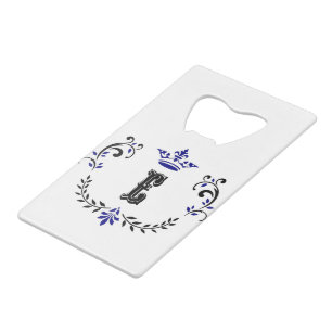 Crown Wreath Monogram 'E' Geldbeutel Flaschenöffner