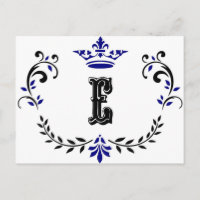 Crown Wreath Monogram 'E'