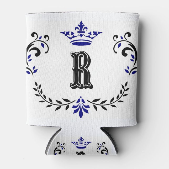 Crown Wreath Monogram 'R' Dosenkühler (Vorderseite)
