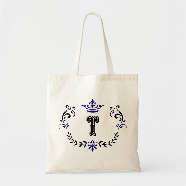 Crown Wreath Monogram 'T' Tragetasche (Vorne)