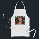 Crowned Bejewelled Cat Apron Schürze<br><div class="desc">Elevate your cooking skills with this stylish and durable Crowned Bejewelled Cat apron,  designed for chefs,  bakers and home cooks who want both protection and personality in the kitchen.</div>
