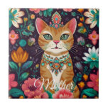 Crowned Bejewelled Cat  Fliese<br><div class="desc">Add a personalized touch to your space with our customizable Crowned Bejewelled Cat  tiles — perfect for home decor,  gifts,  and creative design projects.</div>