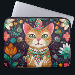 Crowned Bejewelled Cat  Laptopschutzhülle<br><div class="desc">Keep your gadgets organized and protected with this durable,  stylish,  and customizable electronics bag,  designed for travel,  work,  and everyday use with ample storage for cables,  chargers,  and accessories.</div>