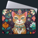 Crowned Bejewelled Cat  Laptopschutzhülle<br><div class="desc">Keep your gadgets organized and protected with this durable,  stylish,  and customizable electronics bag,  designed for travel,  work,  and everyday use with ample storage for cables,  chargers,  and accessories.</div>