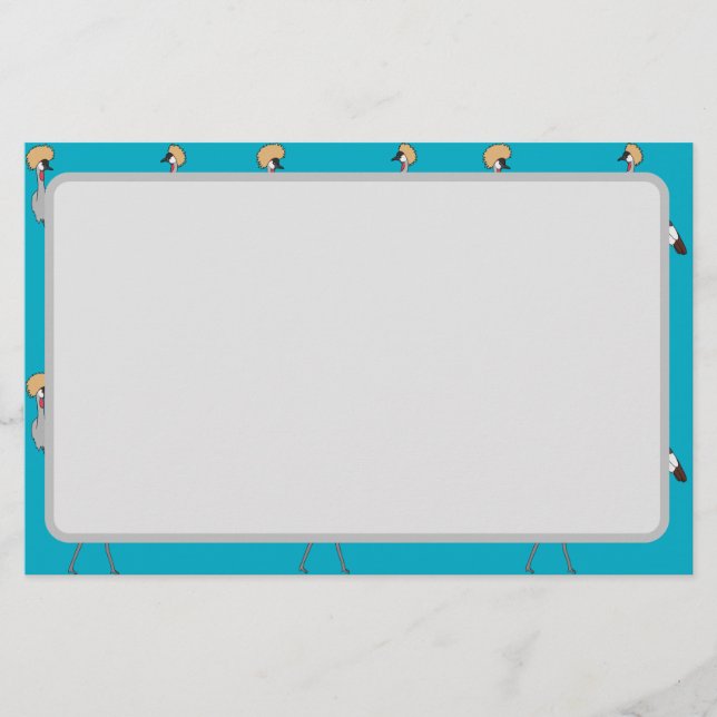 Crowned Cranes Briefpapier (Vorderseite)