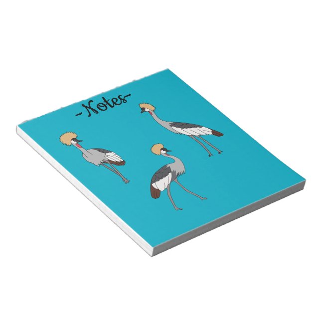 Crowned Cranes Notizblock (angewinkelt)