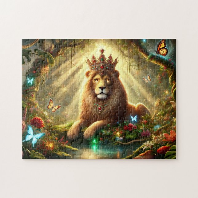 Crowned Lion of the Enchanted Forest (Horizontal)