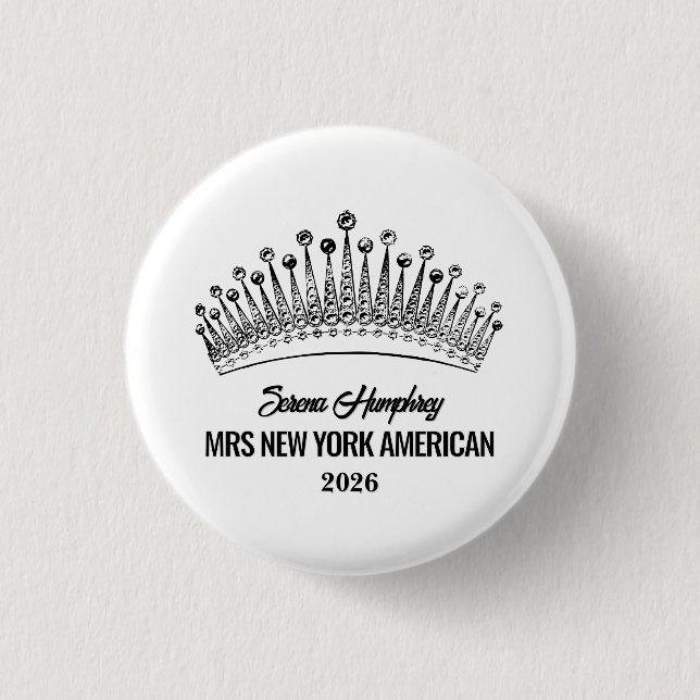 Crowning Moments Pageant Button Pin - Dark Text (Vorderseite)