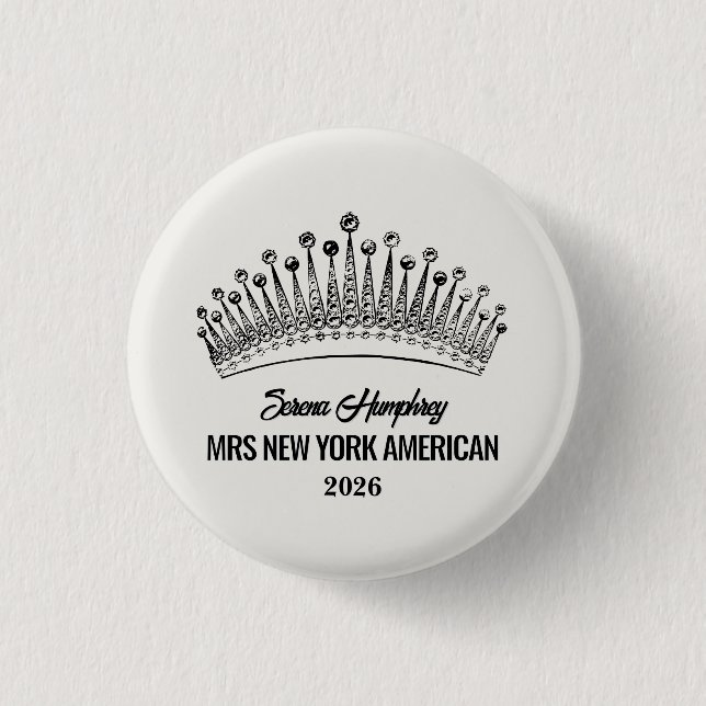 Crowning Moments Pageant Button Pin - Dark Text (Vorderseite)