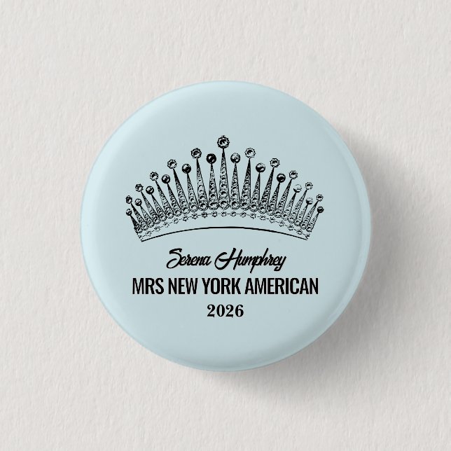 Crowning Moments Pageant Button Pin - Dark Text (Vorderseite)