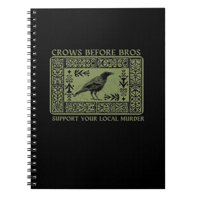 Crows Before Bros - Whimsigoth Fantasy Illustratio Notizblock (Vorderseite)