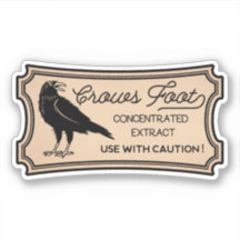 Crows Foot Poot Vintag Label Aufkleber