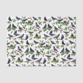 Crows Holly Tissue Paper Seidenpapier