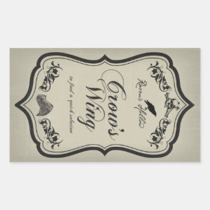 Crow's Wing Halloween Jar Aufkleber