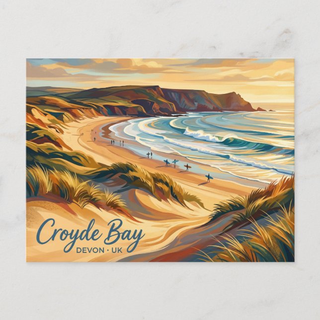 Croyde Bay UK Postkarte (Vorderseite)