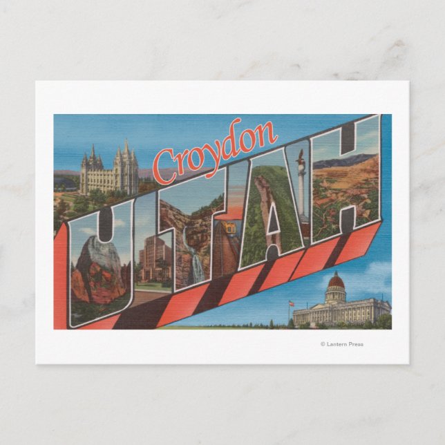 Croydon, UtahLarge Letter ScenesCroydon, UT Postkarte (Vorderseite)