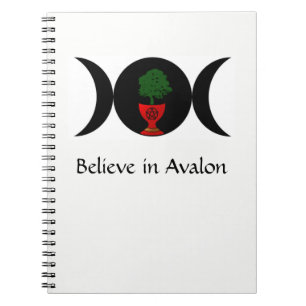 Croyez dans le carnet de notes à spirale d'Avalon