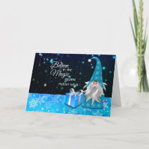 Croyez en la carte de Noël magique Gnome