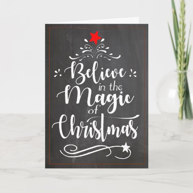 Croyez en la magie de la carte de Noël (Devant)