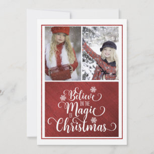Croyez en la magie de la carte photo de Noël