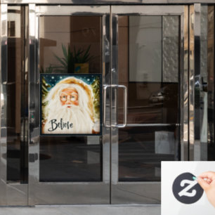 Croyez en le Père Noël ! Autocollant pour fenêtre 