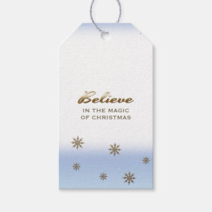 Croyez en magie de Noël. Étiquettes de cadeau