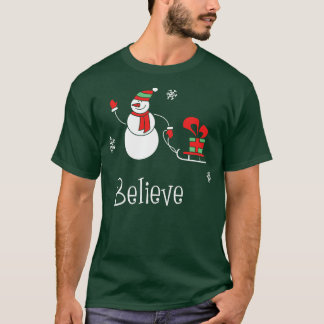 Croyez Funny Père Noël Tshirt de Noël garçon fille