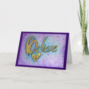 Croyez les cartes de voeux d'Art Word Inspirationn