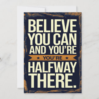 Croyez que vous pouvez carte de motivation
