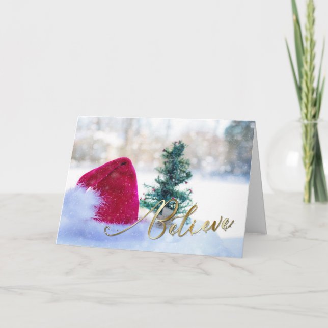 Croyez - Santa Hat et Arbre OU votre photo (Devant)