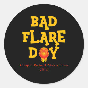 Crps Awareness Byd Flare Day Runder Aufkleber
