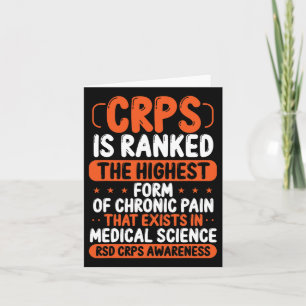 Crps Awareness Chronic Pain Orange Ribbon Rsd Crps Karte