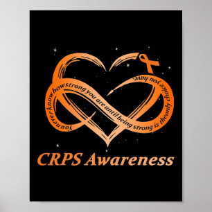 Crps Awareness Chronic Pain Orange Ribbon Rsd Crps Poster