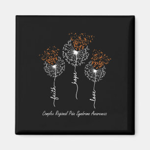 CRPS Awareness Faith Hope Liebe Dandelion Magnet