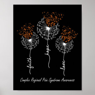 Crps Awareness Faith Hope Liebe Dandelion Poster