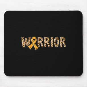 Crps Awareness Warrior Orange Ribbon Leopard Print Mousepad