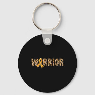 Crps Awareness Warrior Orange Ribbon Leopard Print Schlüsselanhänger