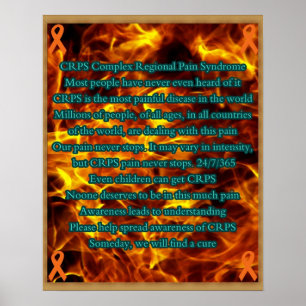 CRPS Bewusstseinsplakat mit Druckrahmenentwurf an Poster