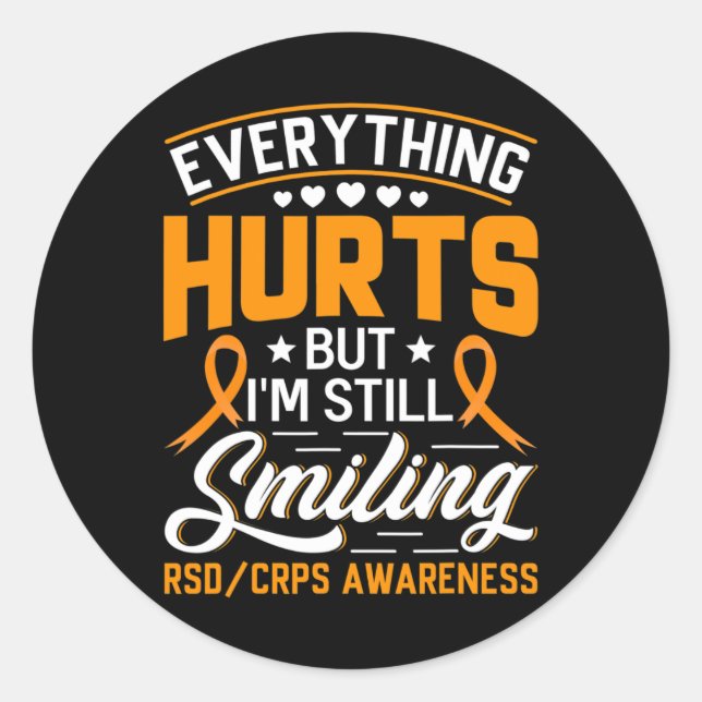CRPS Complex Regional Pain Syndrome Awareness Nove Runder Aufkleber (Vorderseite)